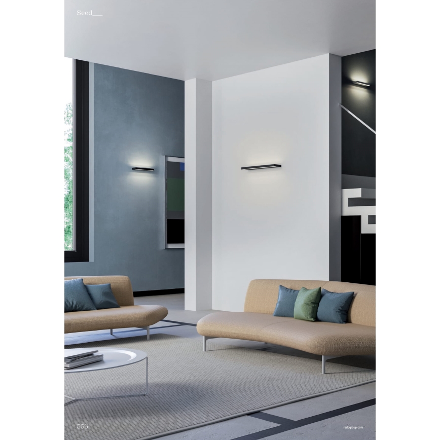 Redo 01-3555 - Светодиодный настенный светильник SEED LED/30W/230V черный