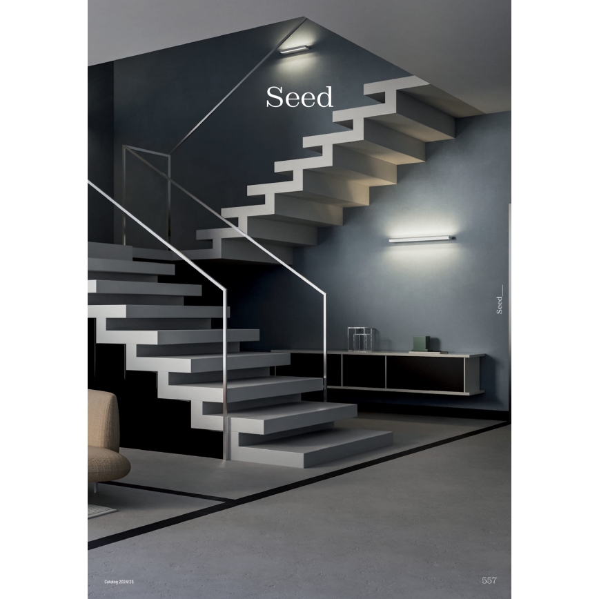 Redo 01-3555 - Світлодіодний настінний світильник SEED LED/30W/230V чорний