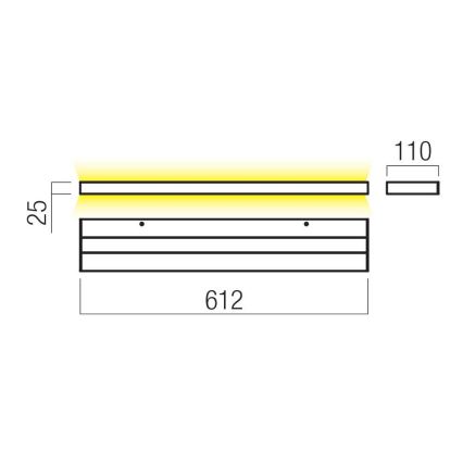 Redo 01-3555 - Світлодіодний настінний світильник SEED LED/30W/230V чорний