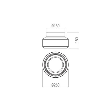 Redo 01-3588 - Светодиодный потолочный светильник SOLERA LED/18W/230V диаметр 25 см CRI 93 3000/4000K серый