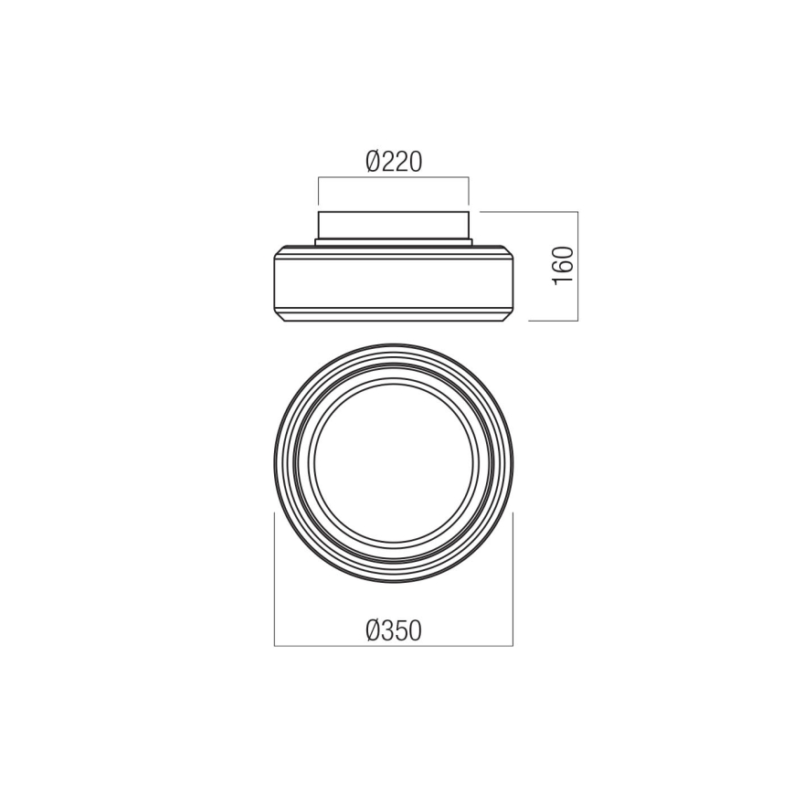 Redo 01-3589 - Светодиодный потолочный светильник SOLERA LED/24W/230V диаметр 35 см CRI 93 3000/4000K серый