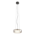 Redo 01-3591 - Світлодіодна підвісна люстра SOLERA LED/24W/230V діаметр 35 см CRI 93 3000/4000K сірий