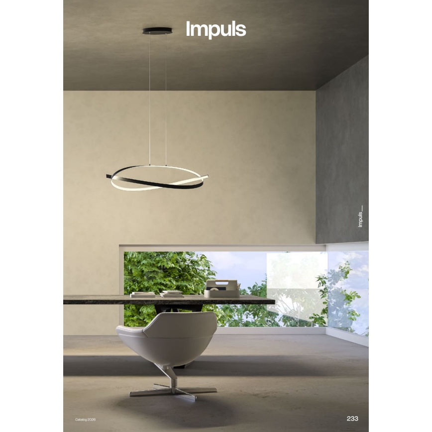 Redo 01-3617 - LED диммируемая подвесная люстра на тросе IMPULS LED/38W/230V черная