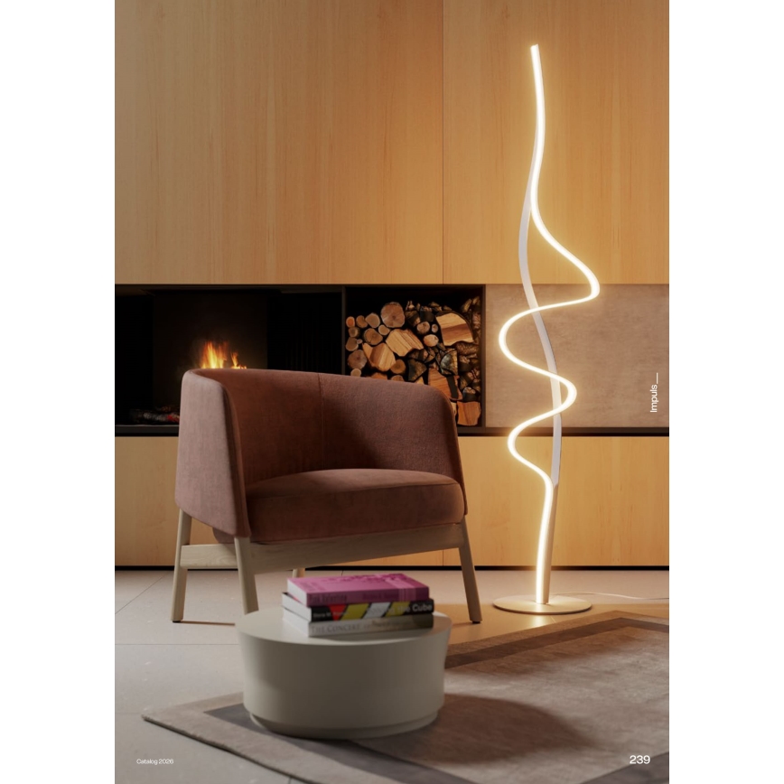 Redo 01-3625 - Диммируемая напольная лампа IMPULS LED/36 Вт/230 В золотая