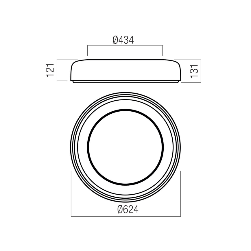 Редо 01-3723 - світлодіодний стельовий світильник DIP-світлодіод/40 Вт/230 В 2700/3000/4000/5000/6500K CRI 90 діам. 62,4 см бежевий