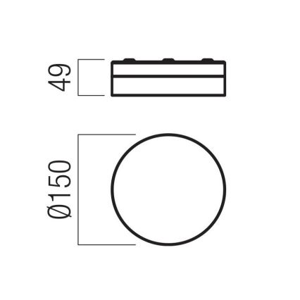 Redo 01-3725 - Светильник для ванной комнаты потолочный LED FRISBI LED/8W/230V диам. 15 см CRI 90 IP44 глянцевый хром