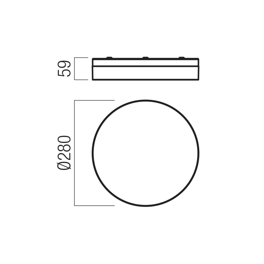 Redo 01-3728 - Світлодіодний стельовий світильник для ванної кімнати FRISBI LED/18W/230V діаметр 28 см CRI 90 3000/4000K IP44 глянцевий хром