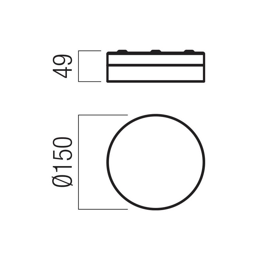 Redo 01-3729 - Світлодіодний стельовий світильник для ванної кімнати FRISBI LED/8W/230V діаметр 15 см CRI 90 IP44 білий