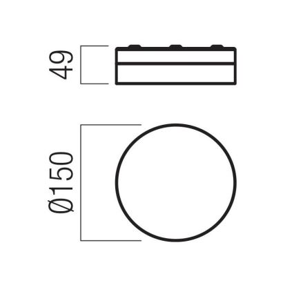 Redo 01-3729 - Светодиодный потолочный светильник для ванной комнаты FRISBI LED/8W/230V диаметр 15 см CRI 90 IP44 белый