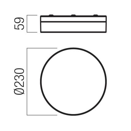 Redo 01-3731 - Светодиодный потолочный светильник для ванной комнаты FRISBI LED/12W/230V диам. 23 см CRI 90 3000/4000K IP44 белый
