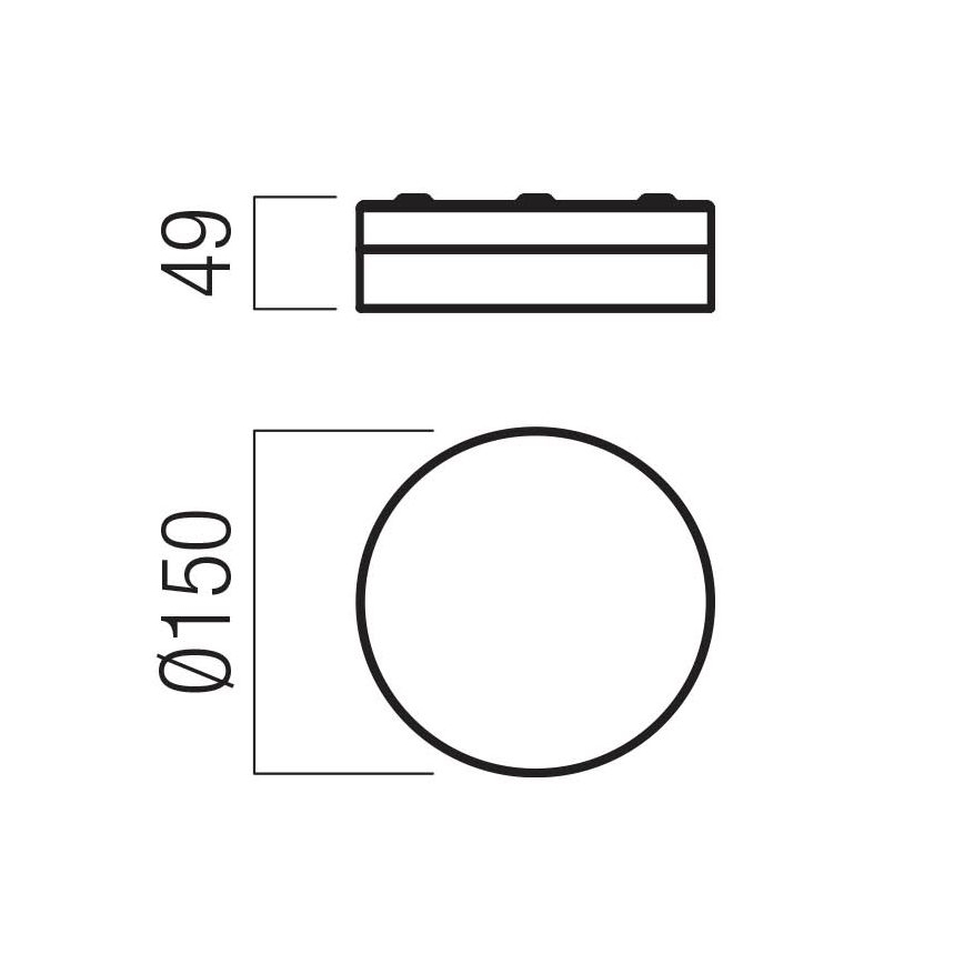 Redo 01-3733 - Світлодіодний стельовий світильник для ванної кімнати FRISBI LED/8W/230V діаметр 15 см CRI 90 IP44 чорний