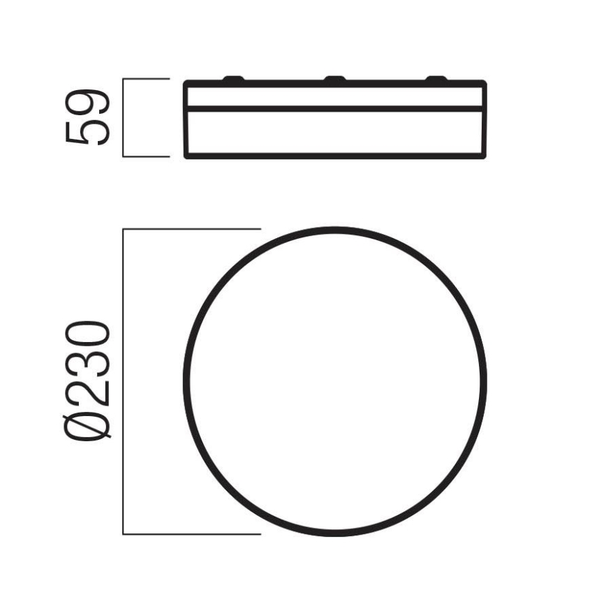Redo 01-3735 - Светодиодный потолочный светильник для ванной комнаты FRISBI LED/12W/230V диаметр 23 см CRI 90 3000/4000K IP44 черный