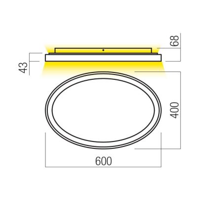 Redo 01-3807 - Диммируемый светодиодный потолочный светильник NOBU LED/60W/230V 3000/4000K CRI 90 золотой