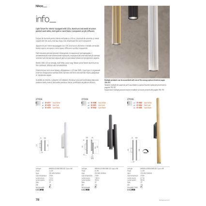 Redo 01-3861 - LED-люстра на тросі NIKOS LED/8W/230V CRI 90 діаметр 6 см чорна