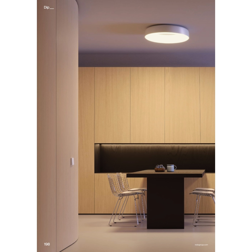 Redo 01-3940 - LED стельовий світильник DIP LED/30W/230V 2700/3000/4000/5000/6500K CRI 90 діам. 48,6 см білий