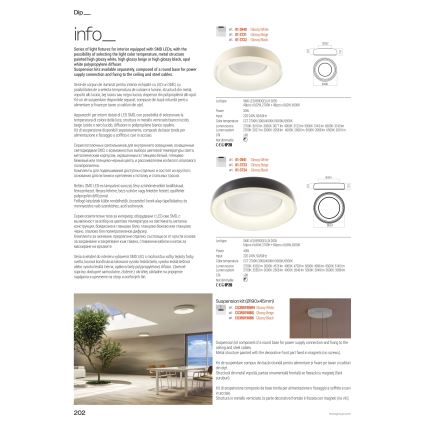 Redo 01-3941 - LED стельовий світильник DIP LED/40W/230V 2700/3000/4000/5000/6500K CRI 90 діам. 62,4 см білий