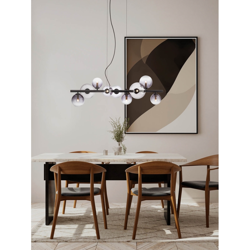 Redo 01-3989 - Підвісна люстра ASTRA 9xG9/8W/230V чорний