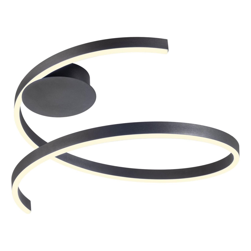 Redo 01-4012 - диммируемый потолочный LED-светильник SCROLL LED, 38 Вт, 230 В, 3000K/4000K/6000K, CRI 90, диам. 60 см, черный