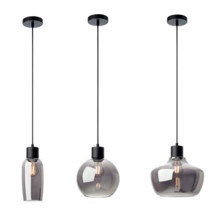 Redo 01-4045 - Подвесная люстра ATLANTIS 1xE27/42W/230V диаметр 20 см черный