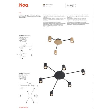 Redo 01-4049 - Точечный светильник NOA 3xGU10/10W/230V золотистый