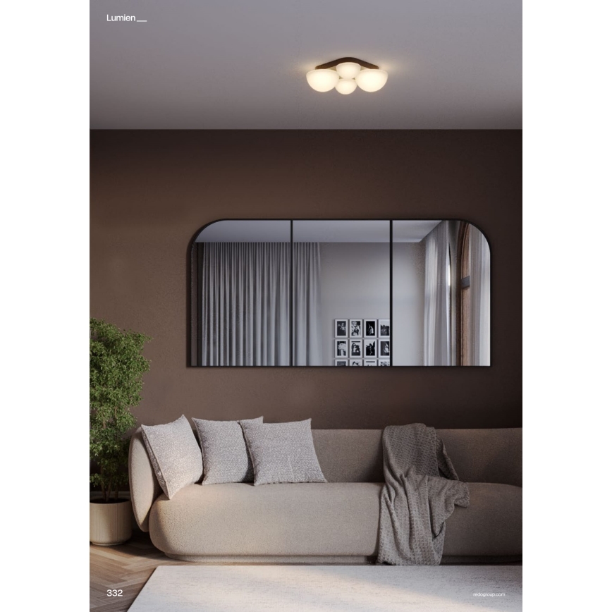 Redo 01-4333 - LED стельовий світильник LUMIEN 4xLED/26W/230V 2700/3000K CRI 90 білий/чорний