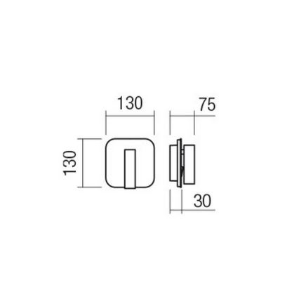 Redo 01-4473 - настенный светильник QUDA LED/6W/230V + LED/3W CRI 90 бронзовый