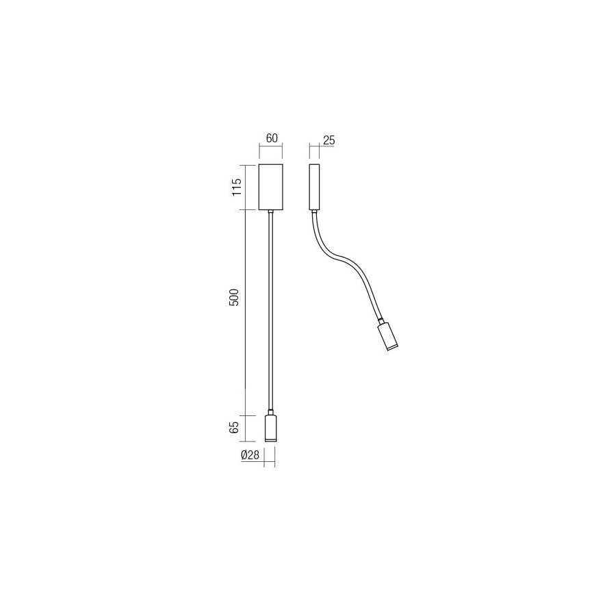 Redo 01-4475 - LED гнучка лампа WALLIE LED/3W/230V USB CRI 90 бронзова
