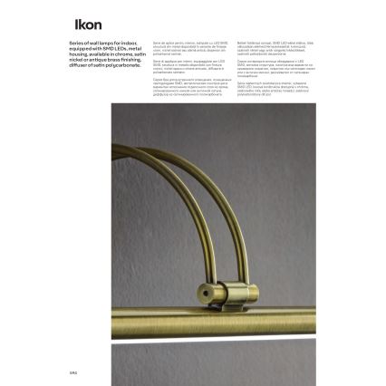 Redo 01-458 - Светодиодная подсветка для картин IKON LED/18W/230V 70 см блестящий хром