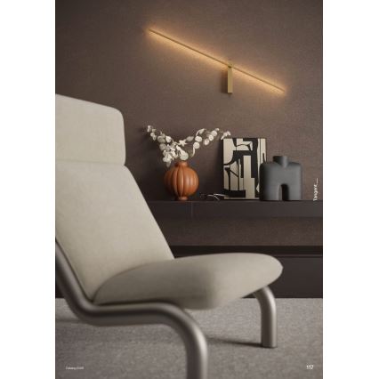 Redo 01-4672 - LED настенный светильник TANGENT LED/6 Вт/230 В 2700/2850/3000K 73 см CRI 90 золотой