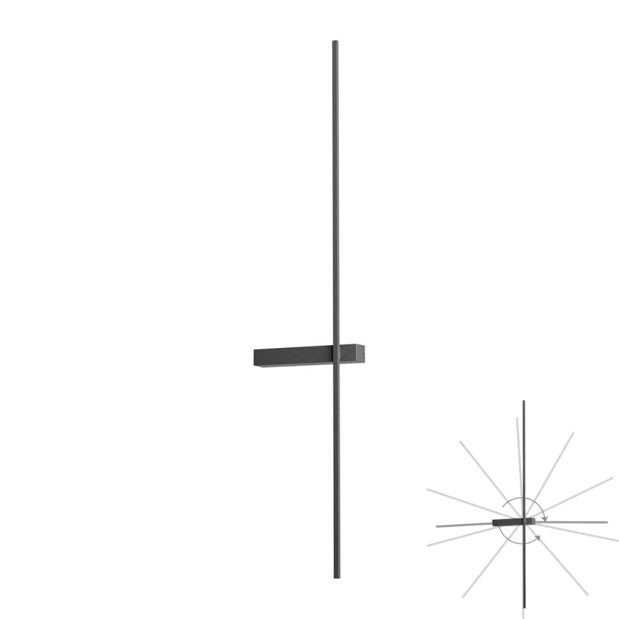 Redo 01-4675 - LED настінний світильник TANGENT LED/9W/230V 2700/2850/3000K 73 см CRI 90 чорний