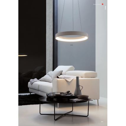 Redo 01-672 - Светодиодная подвесная люстра LOOP LED/48W/230V диаметр 60 см белый