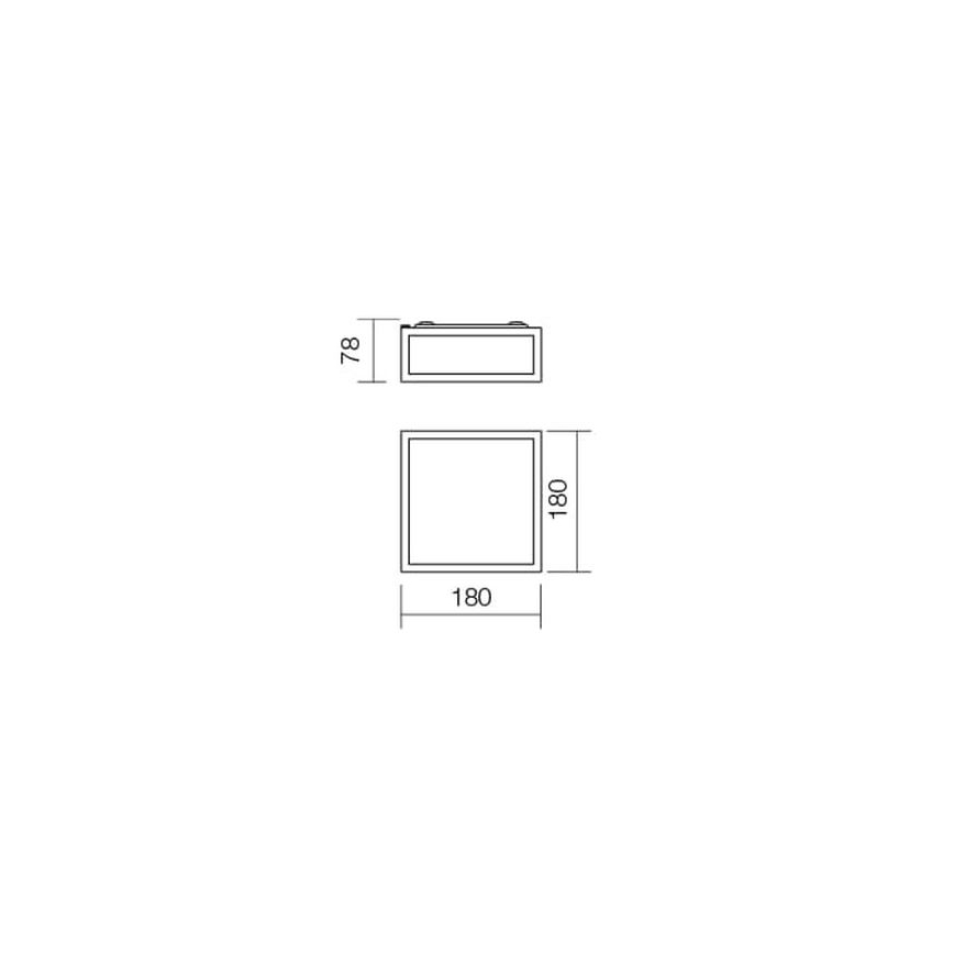 Redo 01-704 - Потолочный светильник для ванной комнаты EGO 1xE27/52W/230V 18x18 см IP44
