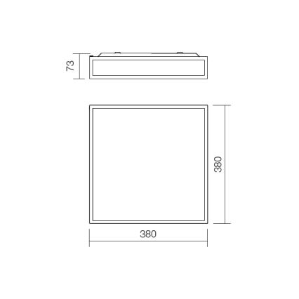 Redo 01-706 - Стельовий світильник для ванної кімнати EGO 4xE27/60W/230V 38x38 см IP44