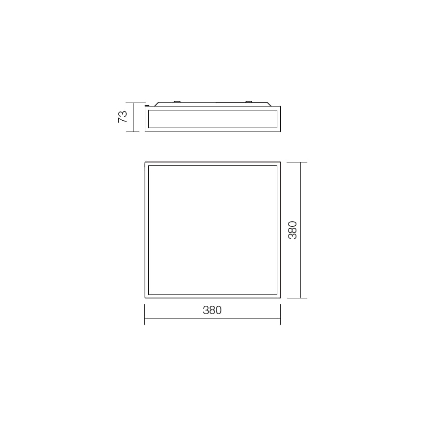Redo 01-706 - Стельовий світильник для ванної кімнати EGO 4xE27/60W/230V 38x38 см IP44