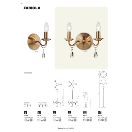 Redo 02-710 - Настенная лампа FABIOLA 2xE14/28W/230V