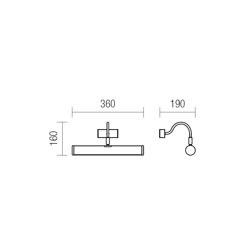 Redo 02-844 - Светильник для картин CAIRO 2xE14/28W/230V 36 см белый