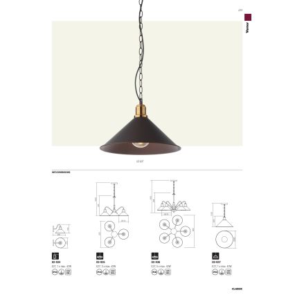 Redo 02-934 - Настенный светильник VERNER 1xE27/42W/230V