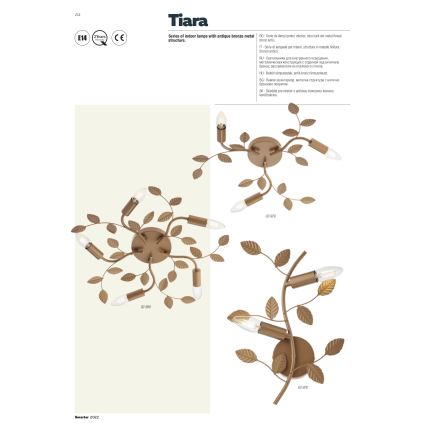 Redo 02-980 - Пристельова люстра TIARA 5xE14/28W/230V