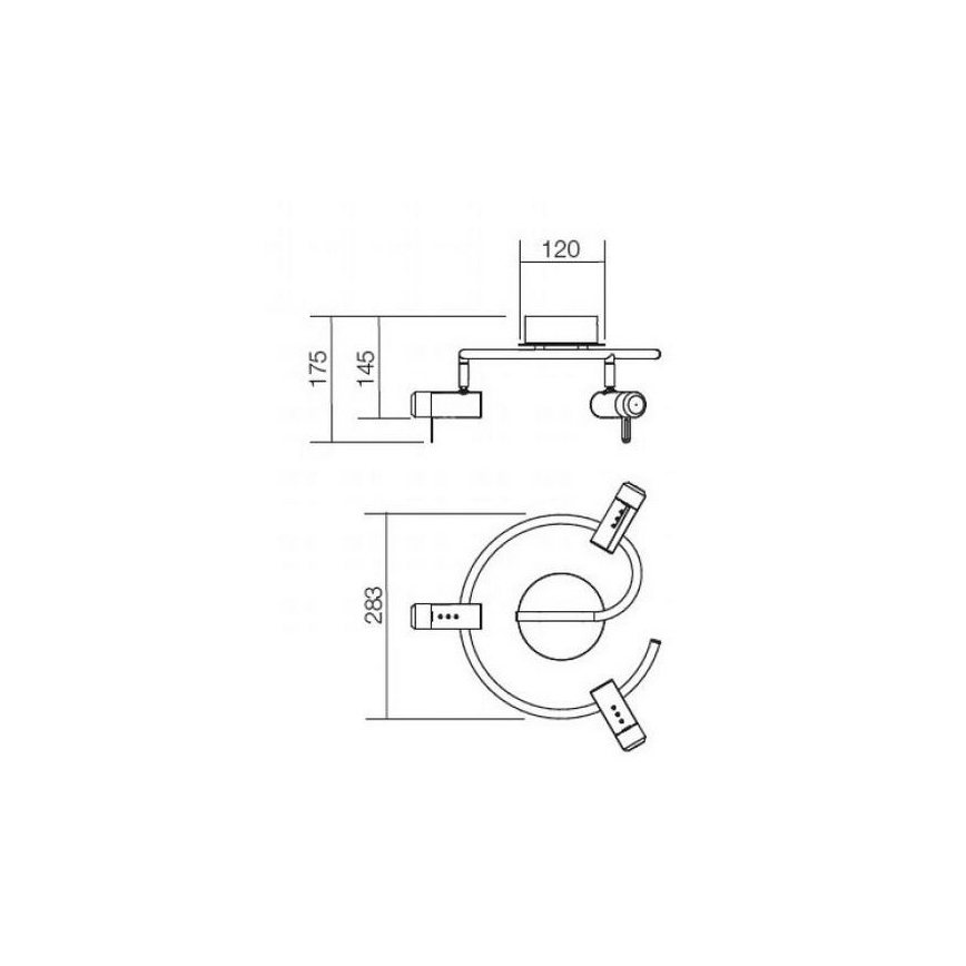 Redo 04-331 - LED точковий світильник SLIM 3xLED/4W/230V блискучий хром