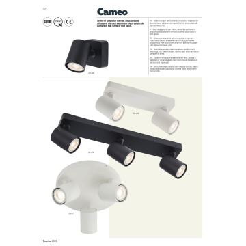 Redo 04-469 - Точковий світильник CAMEO 2xGU10/50W/230V