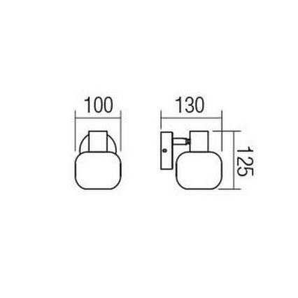 Redo 04-483 - Настенный прожектор AMBER 1xE14/28W/230V