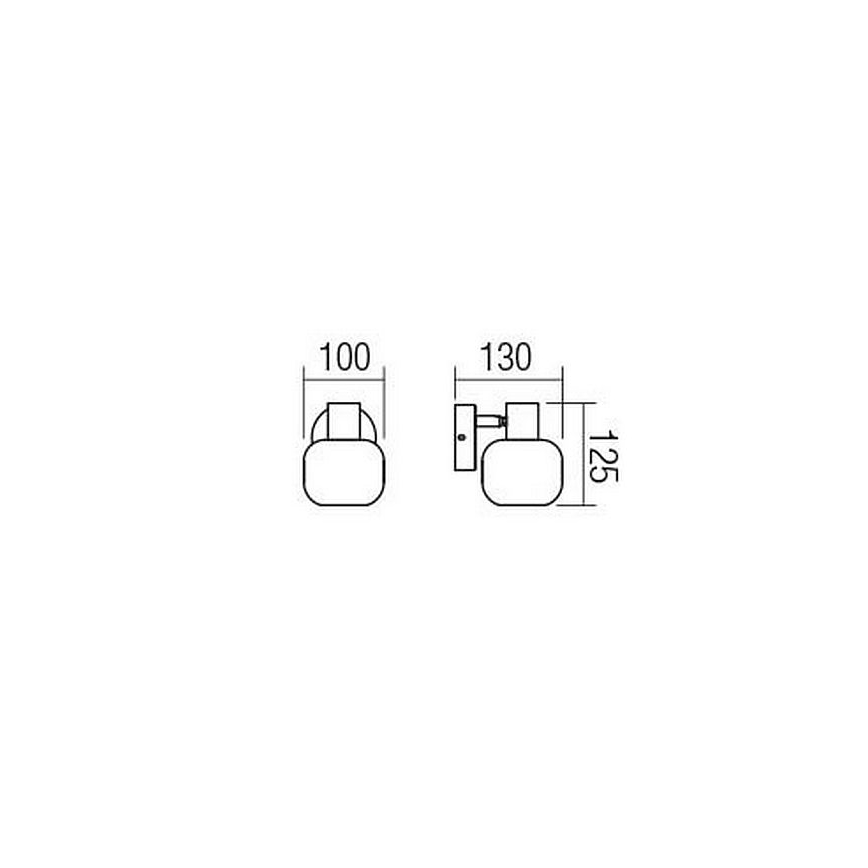 Redo 04-483 - Настенный прожектор AMBER 1xE14/28W/230V