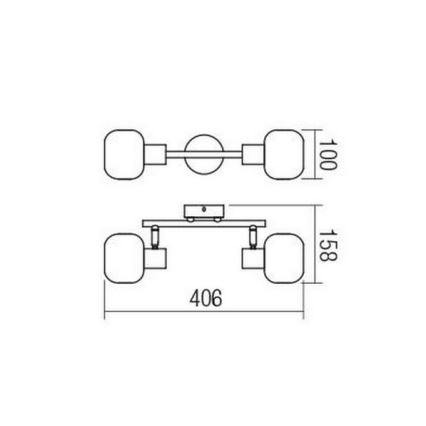 Redo 04-484 - Прожектор AMBER 2xE14/28W/230V