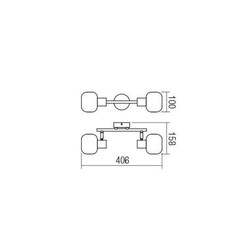 Redo 04-484 - Прожектор AMBER 2xE14/28W/230V