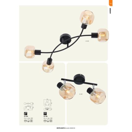 Redo 04-486 - Прожектор AMBER 4xE14/28W/230V