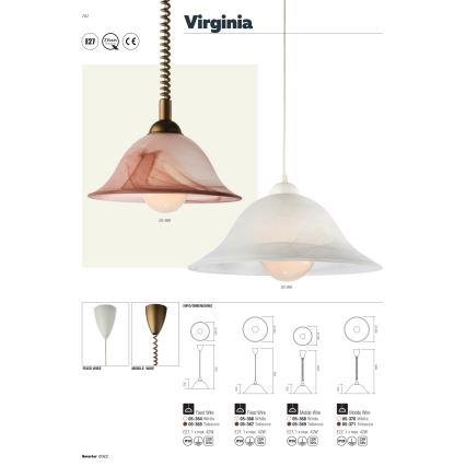 Redo 05-371 - Подвесная люстра VIRGINIA 1xE27/42W/230V розовый
