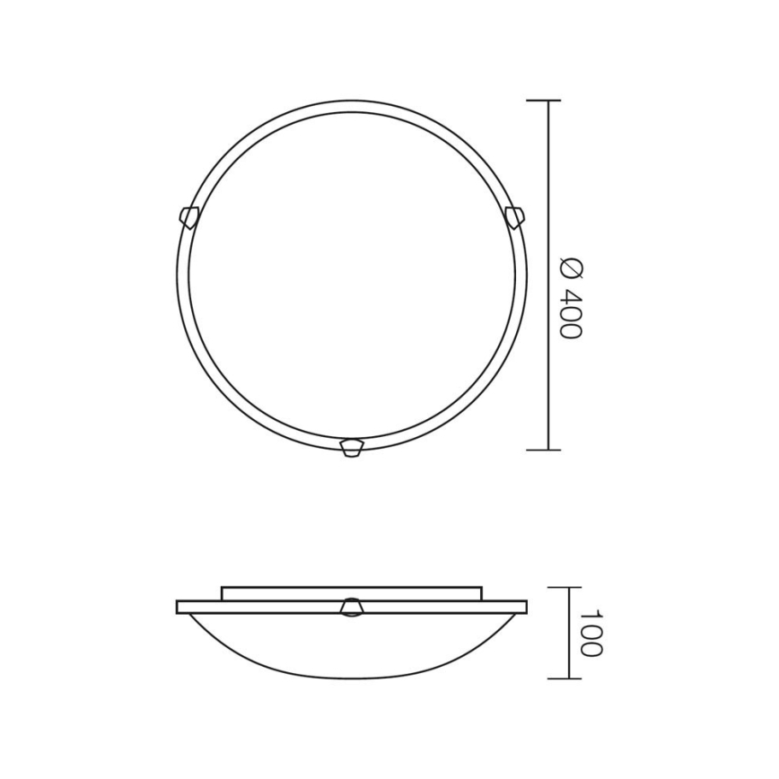 Redo 05-391 - Потолочный светильник VIRGINIA 2xE27/42W/230V диаметр 40 см кремовый