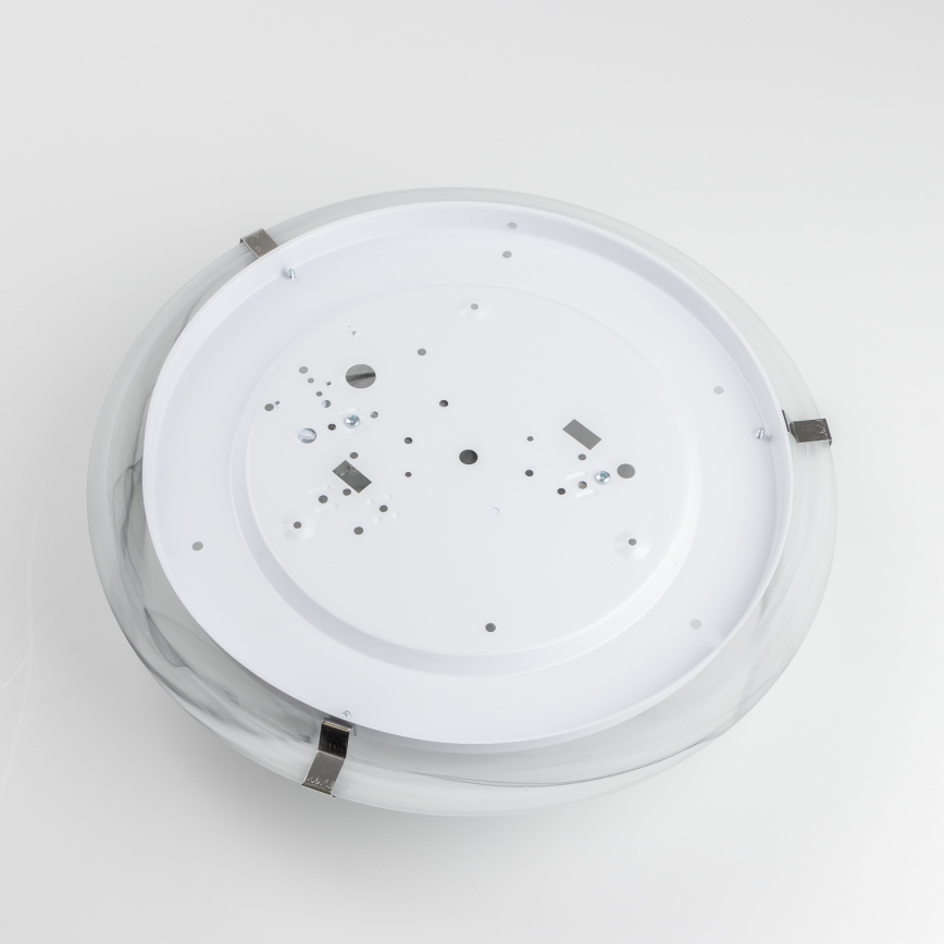 Redo 05-393 - Стельовий світильник VIRGINIA 2xE27/42W/230V діаметр 40 см сірий