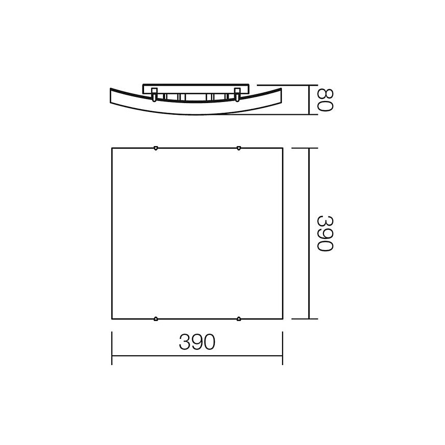 Redo 05-818 - Потолочный светильник NOTES 2xE27/42W/230V 39x39 см белый