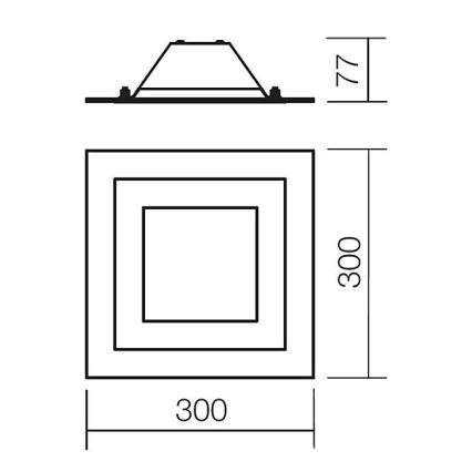Redo 05-828 - Потолочный светильник SPECTRE 1xE14/28W/230V 30x30 cm глянцевый хром/белый